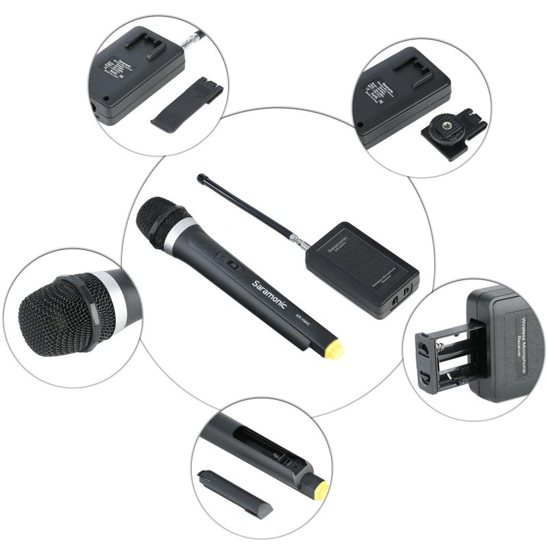FIFINE Wireless Microphone System, Wireless Microphone set with Headset and Lavalier Lapel Mics, Beltpack Transmitter and Receiver,Ideal for Teaching, Preaching and Public Speaking Applications-K037B