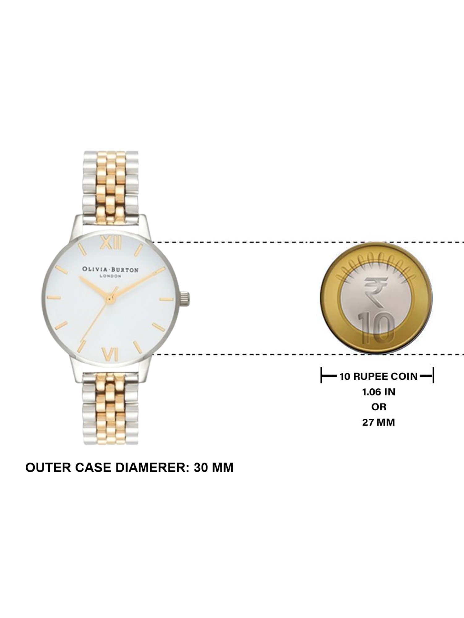 Olivia Burton OB16MDW34 White Dial Analog Watch for Women