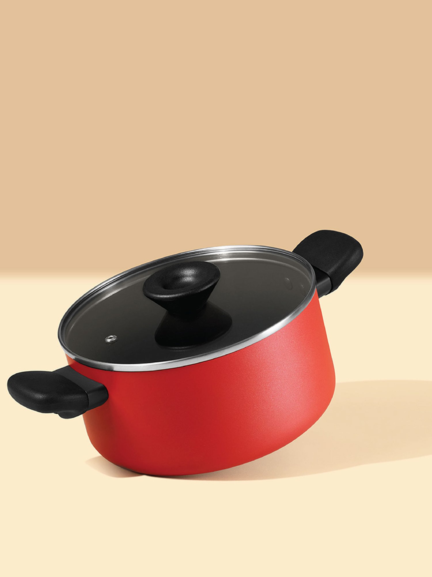 Meyer Bahaus Red Aluminium Casserole with Lid (2.8 L)