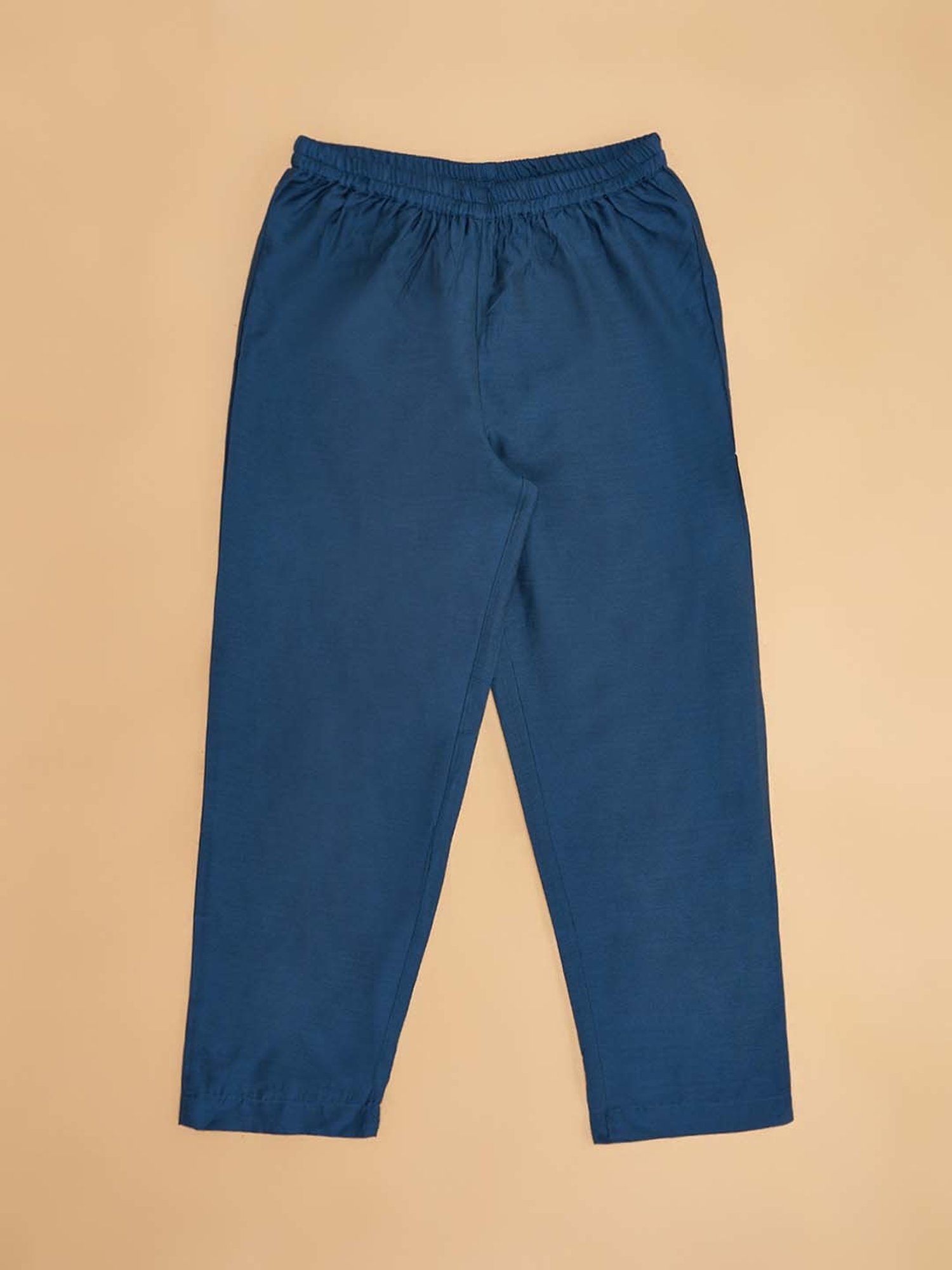 Akkriti by Pantaloons Kids Navy Embroidered Kurta Set