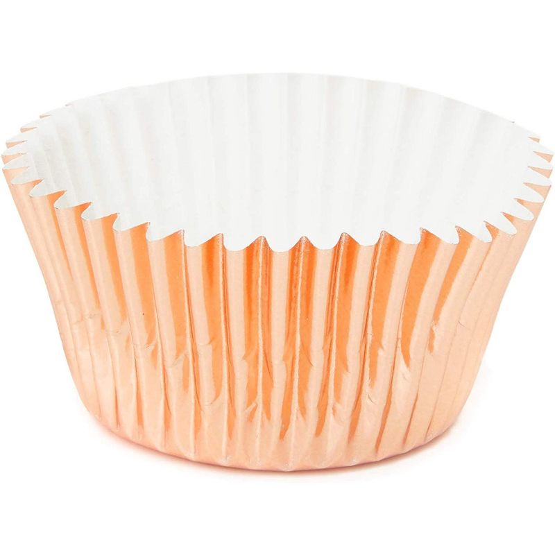 Sparkle and Bash 350 Pack Rose Gold Cupcake Liners, Muffin Wrappers, Foil Baking Cups (1.96 x 1.28 In)