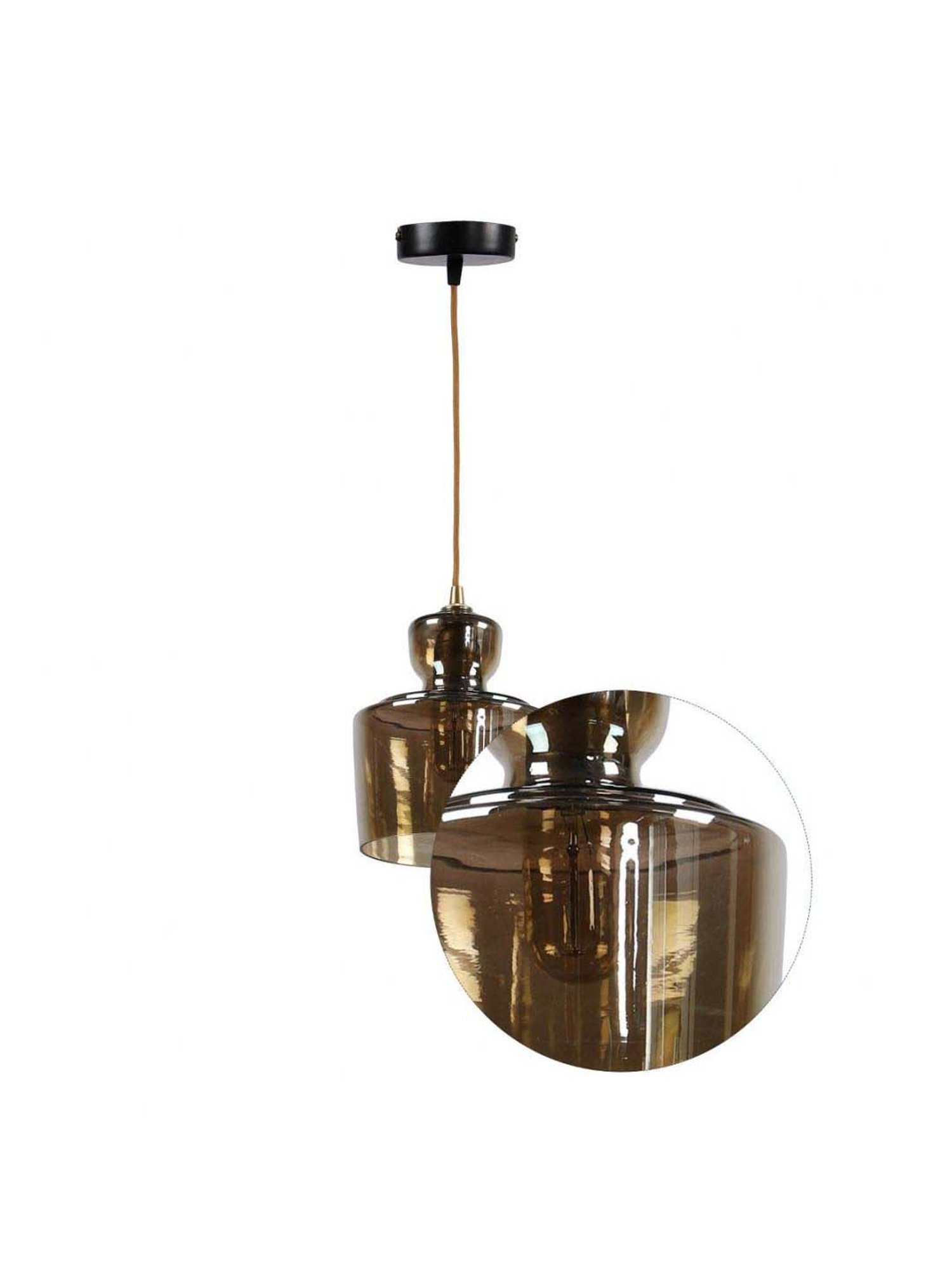 Kapoor E Illuminations Harper Marimore Golden Pendant Light - Set of 1