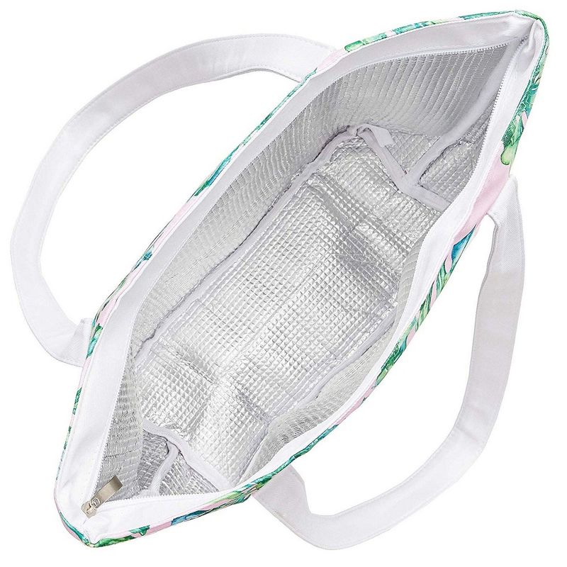 Juvale Travel Tote Bag with Insulated Cooler for Food, Beach, Picnic, Grocery, 17.5 x 15.5 x 5.5 Inches