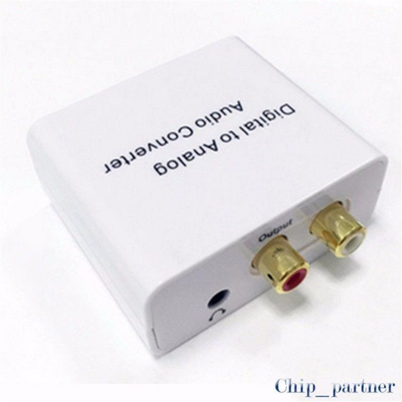Digital Optical Fiber Coaxial to Analog Audio Converter S/PDIF Decoder 3.5 24bit