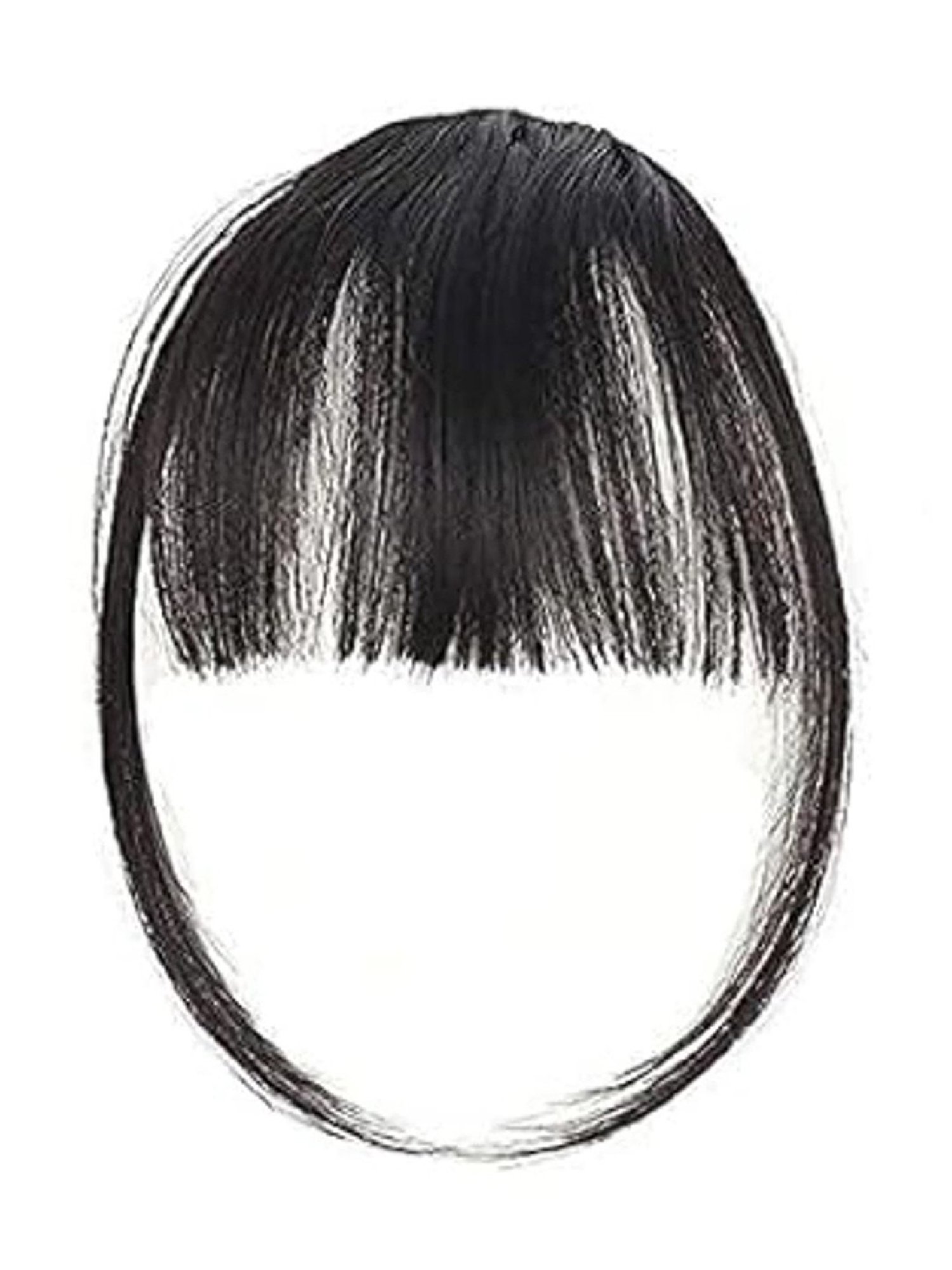 Bronson Professional Clip-In Bangs Fringe Hair Extensions - Natural Black No. 3