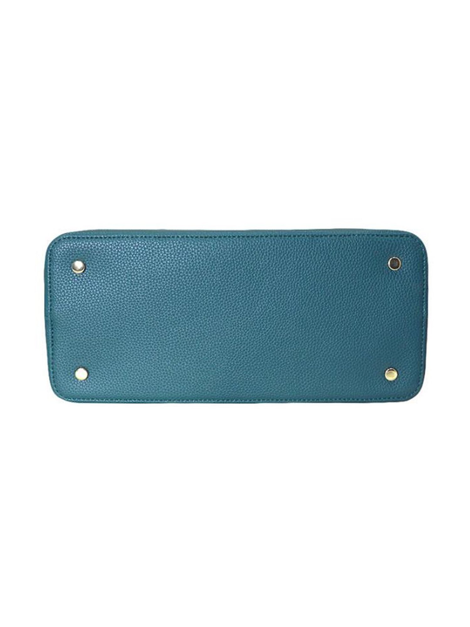 BELWABA Gabiano Blue Leather Large Tote Bag