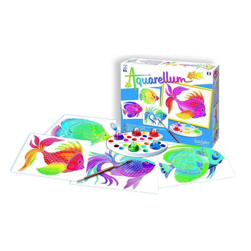 12pc Aquarellum Junior Fish Painting Kit - SentoSphere USA