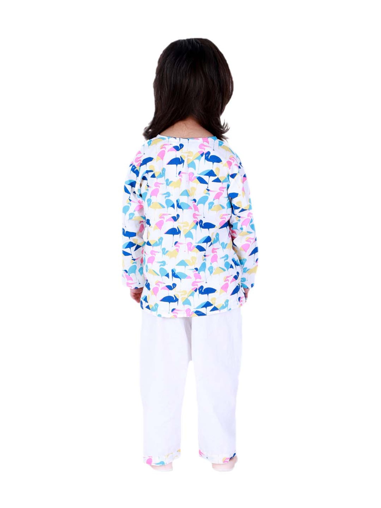 BownBee Girls Multi Cotton Printed Shirt & Pyjamas