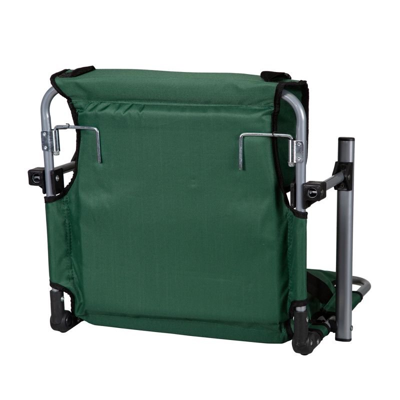 Stansport Folding Stadium Seat With Arms Green/Tan