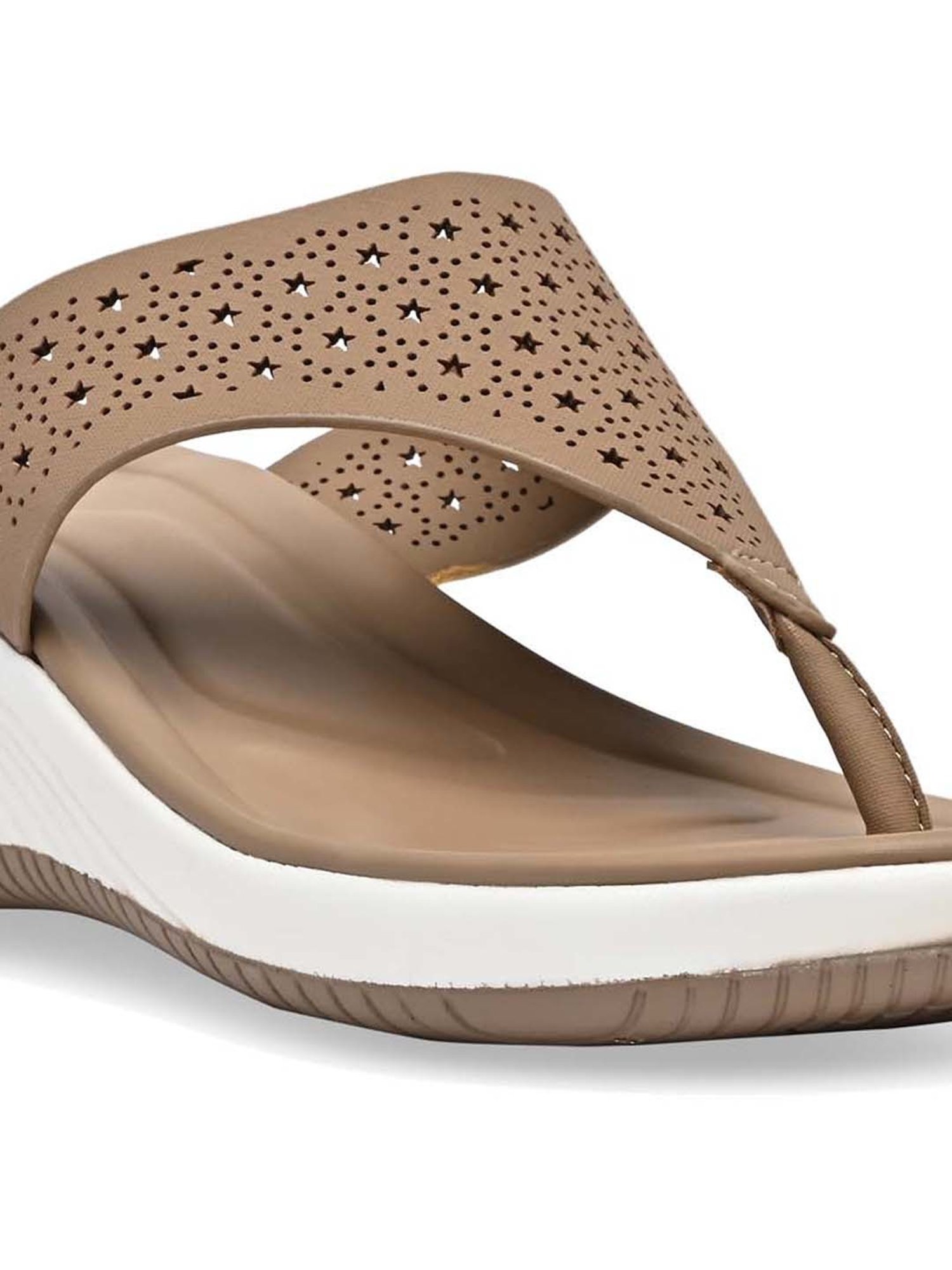 Rocia by Regal Women's Beige Thong Wedges