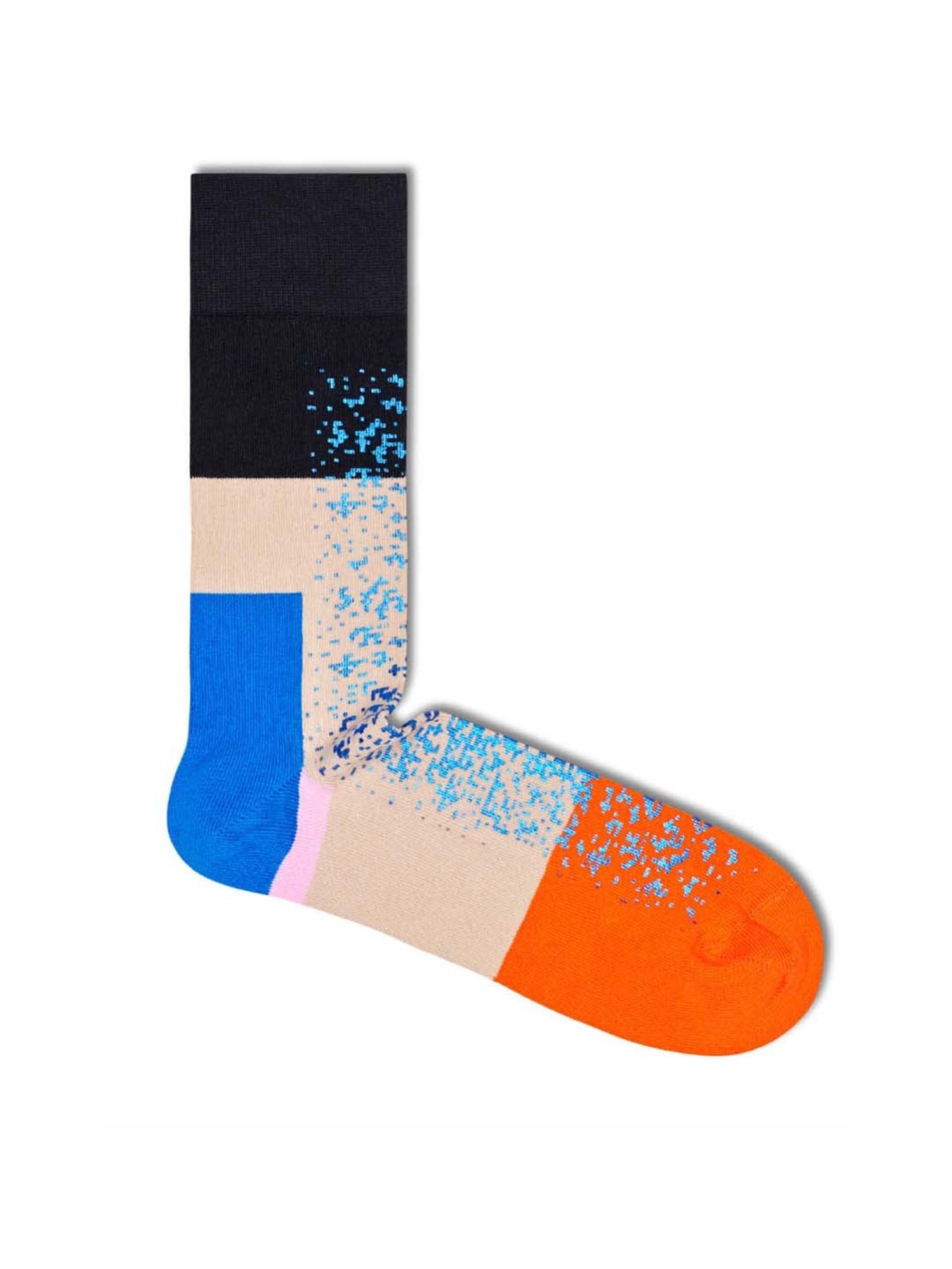 Happy Socks Dressed Block No Show Multicolor Cotton Color Block Socks (39-42)