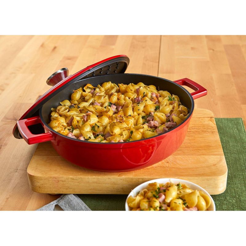 Imusa 4qt Red Cast Aluminum Arrocera with Lid