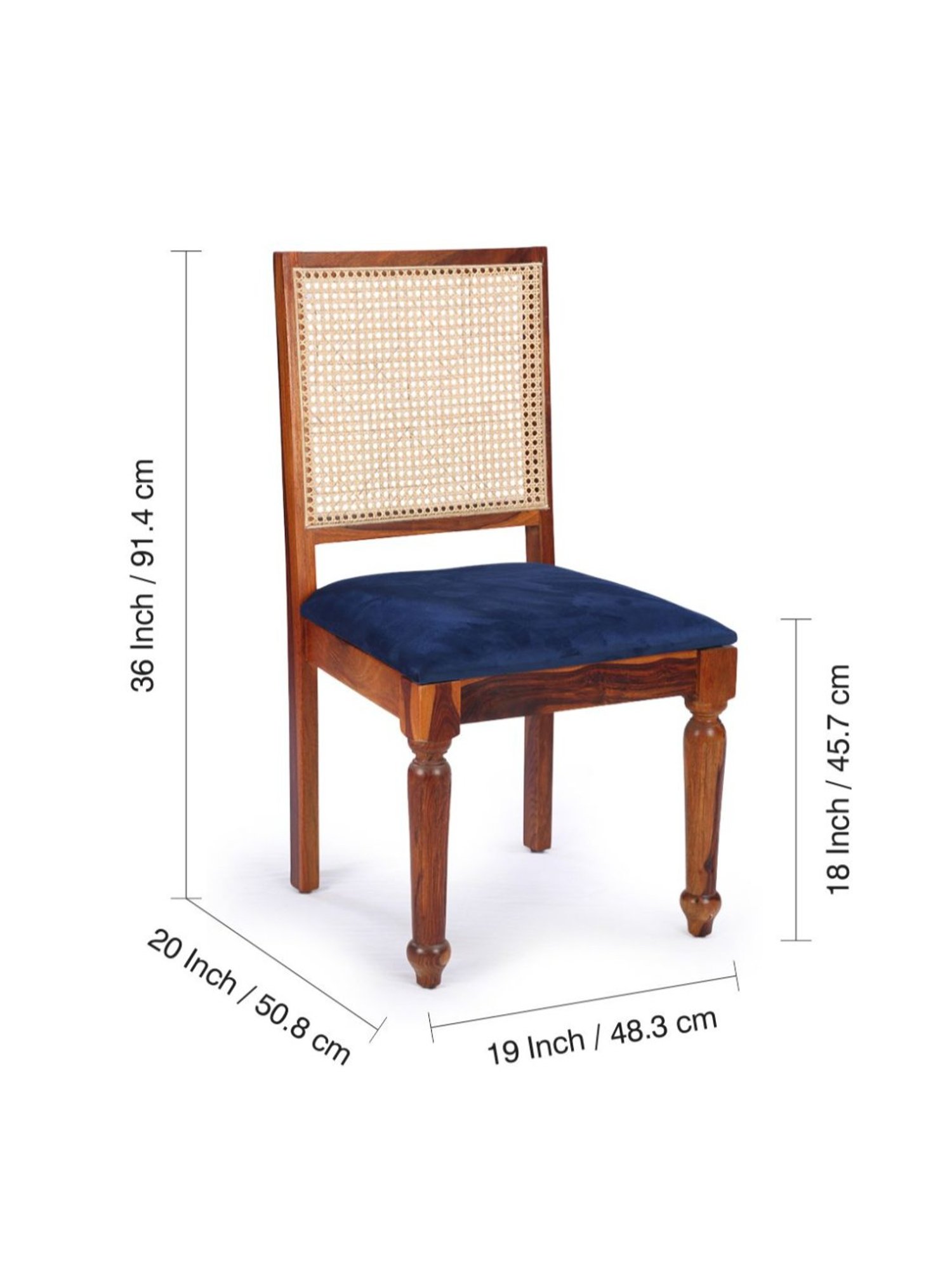 ExclusiveLane Finesse Brown Sheesham Wood Handcrafted Dining Chairs - Set of 2 Teak Finish