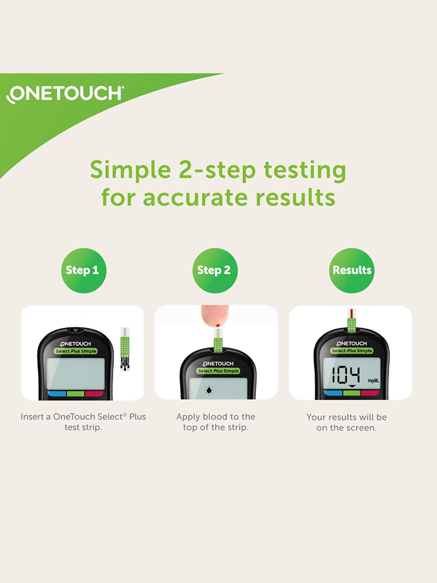 OneTouch Select Plus Test Strips 50s Pack + 2x25's OneTouch UltraSoft lancets