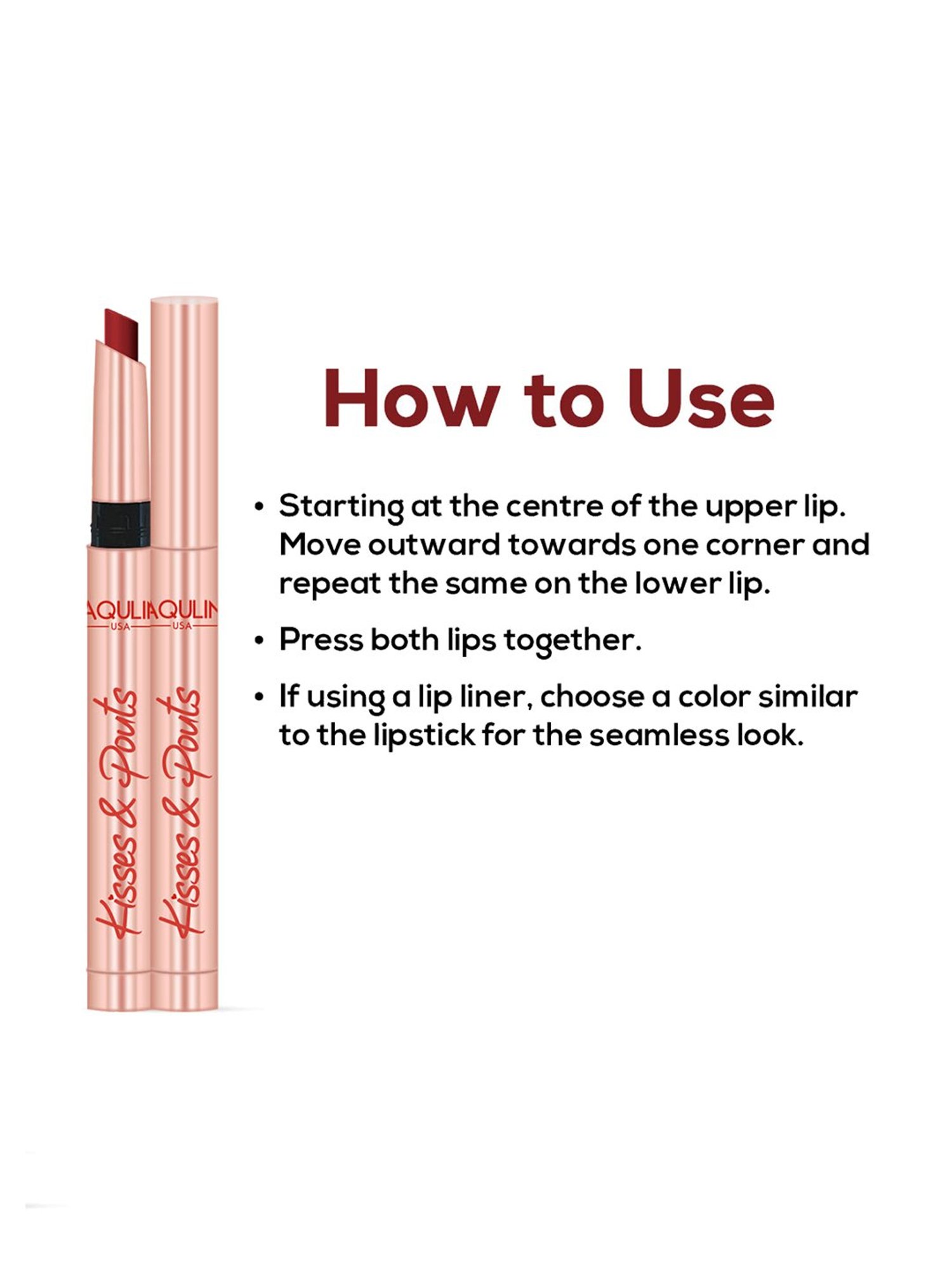 Jaquline USA Kisses & Pouts Transfer Proof Matte Lipstick Teaser Kiss - 1.4 gm