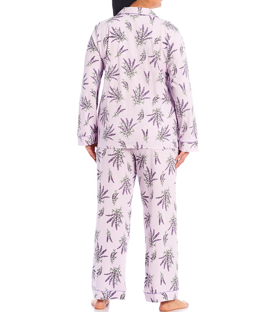 BedHead Pajamas Plus Lavender Printed Knit Classic Pajama Set