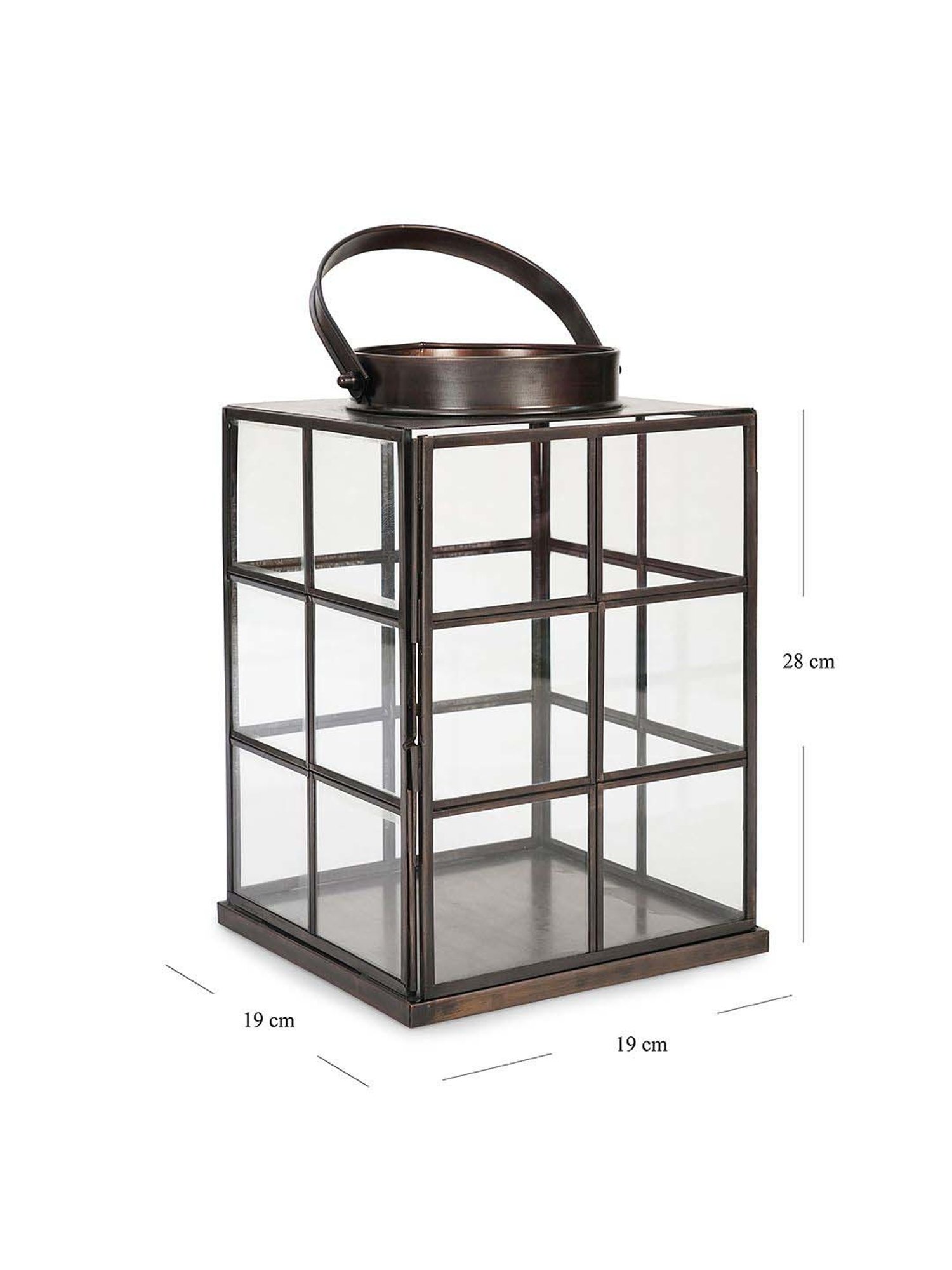 Pure Home and Living Grey Glass Trophy Shaped Table Lamp Stand