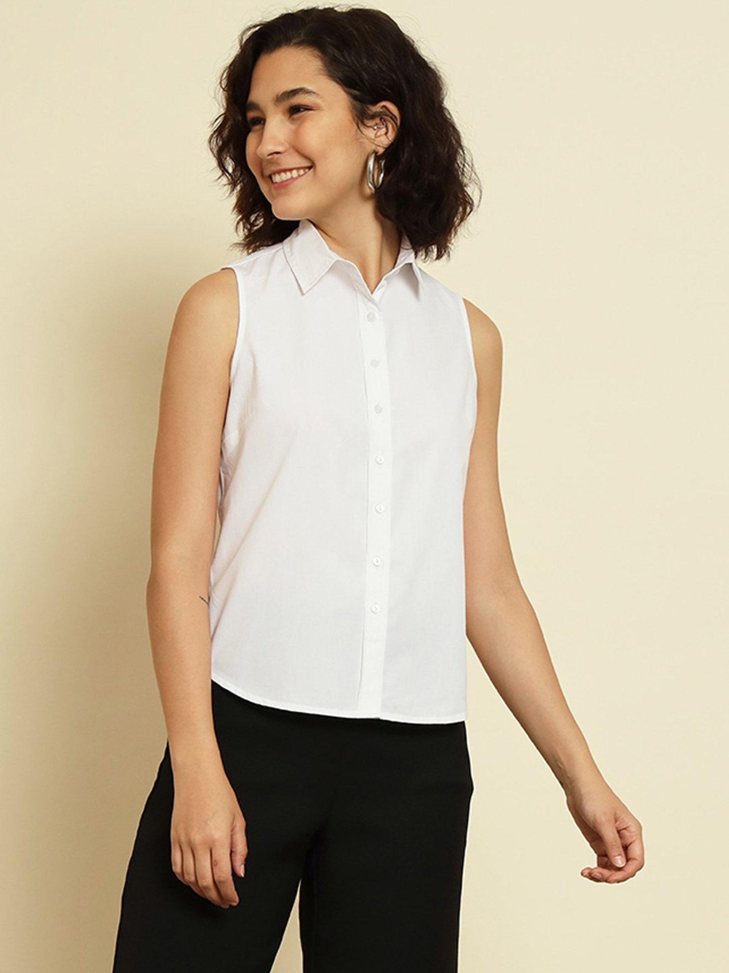 Trend Arrest White Regular Fit Shirt