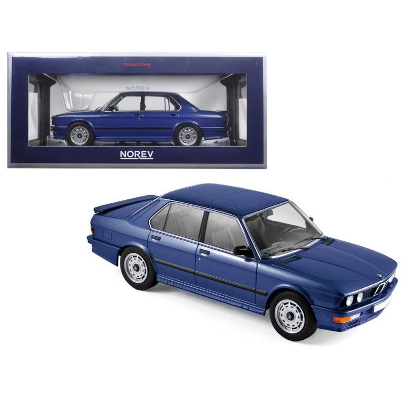 1987 BMW M535i Blue Metallic 1/18 Diecast Model Car by Norev
