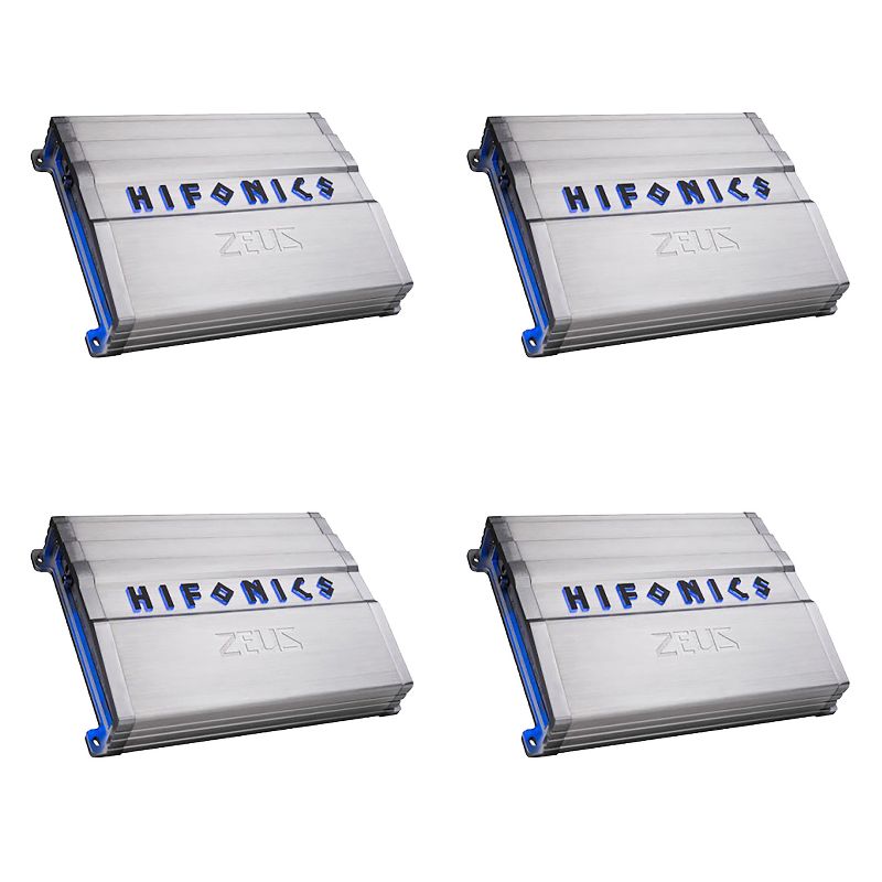 Hifonics ZG-1800.1D Zeus Gamma 1800W Max Class D Monoblock Car Audio Amplifier (4 Pack)