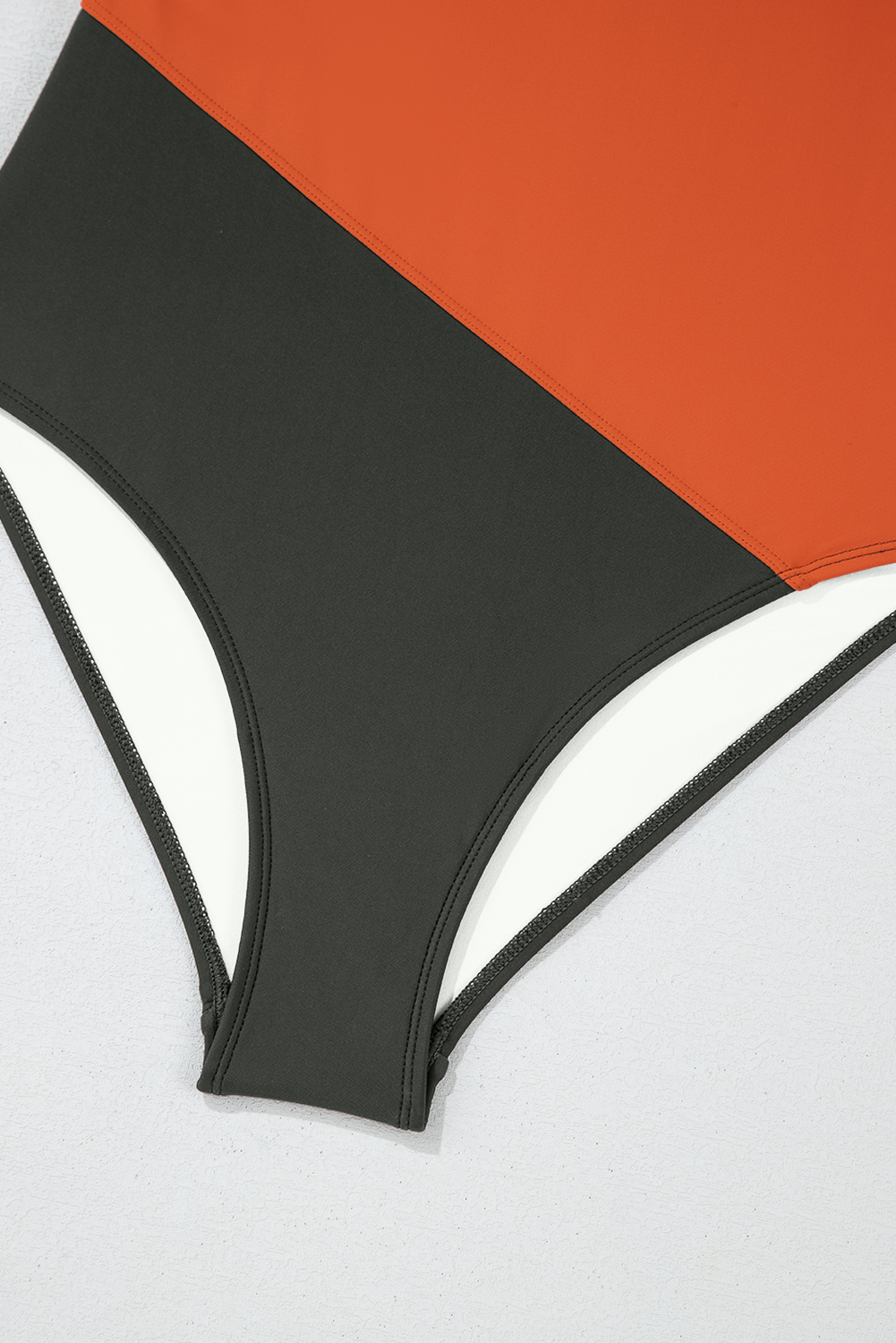 Black Plant Print Zip Front Half Sleeve One Piece Swimsuit