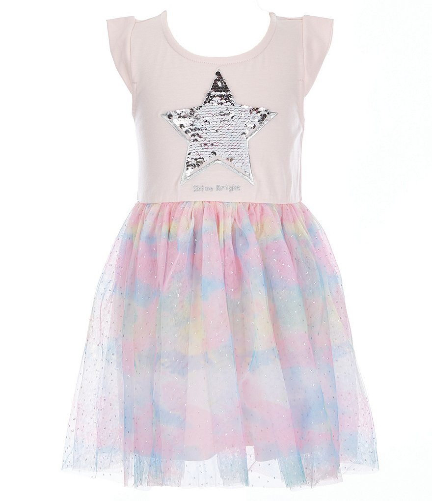 Zunie Little Girls 2T-6X Unicorn Rainbow Tutu Dress