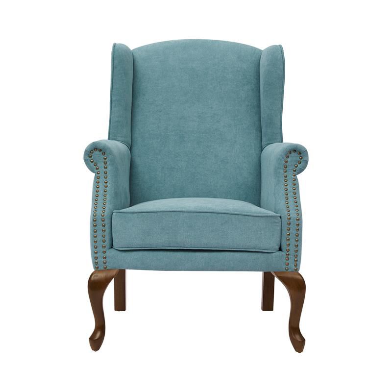 Lorell Wingback Arm Chair - Ocean White - Comfort Pointe