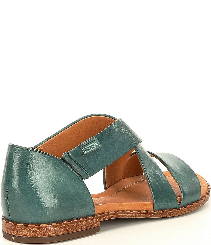 Pikolinos Algar Crisscross Banded Leather Slip-On Sandals