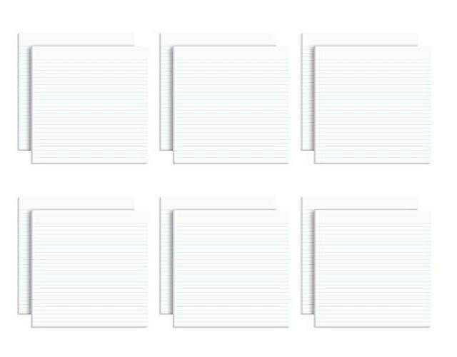 Ampad 21-162R Glue Top 8-1/2x11 Pads, Wide Rule, White, 50 Sheets per Pad, 12 Pack