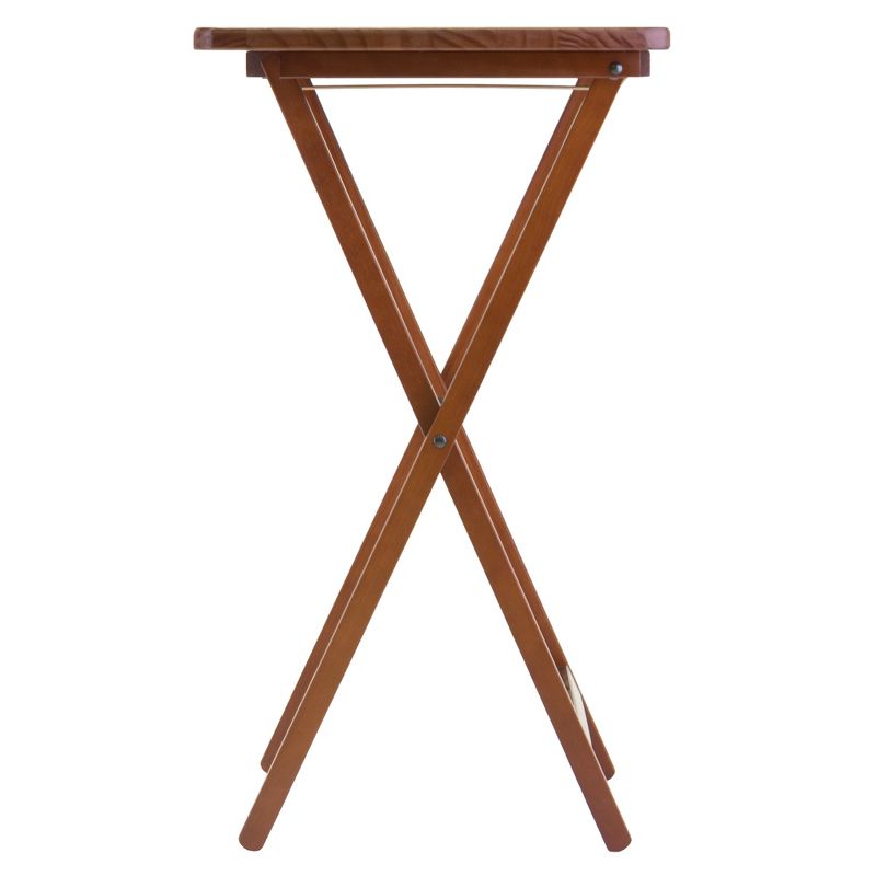 Emma and Oliver 72" x 12" x 12" Birchwood Bar Top Riser with Silver Legs