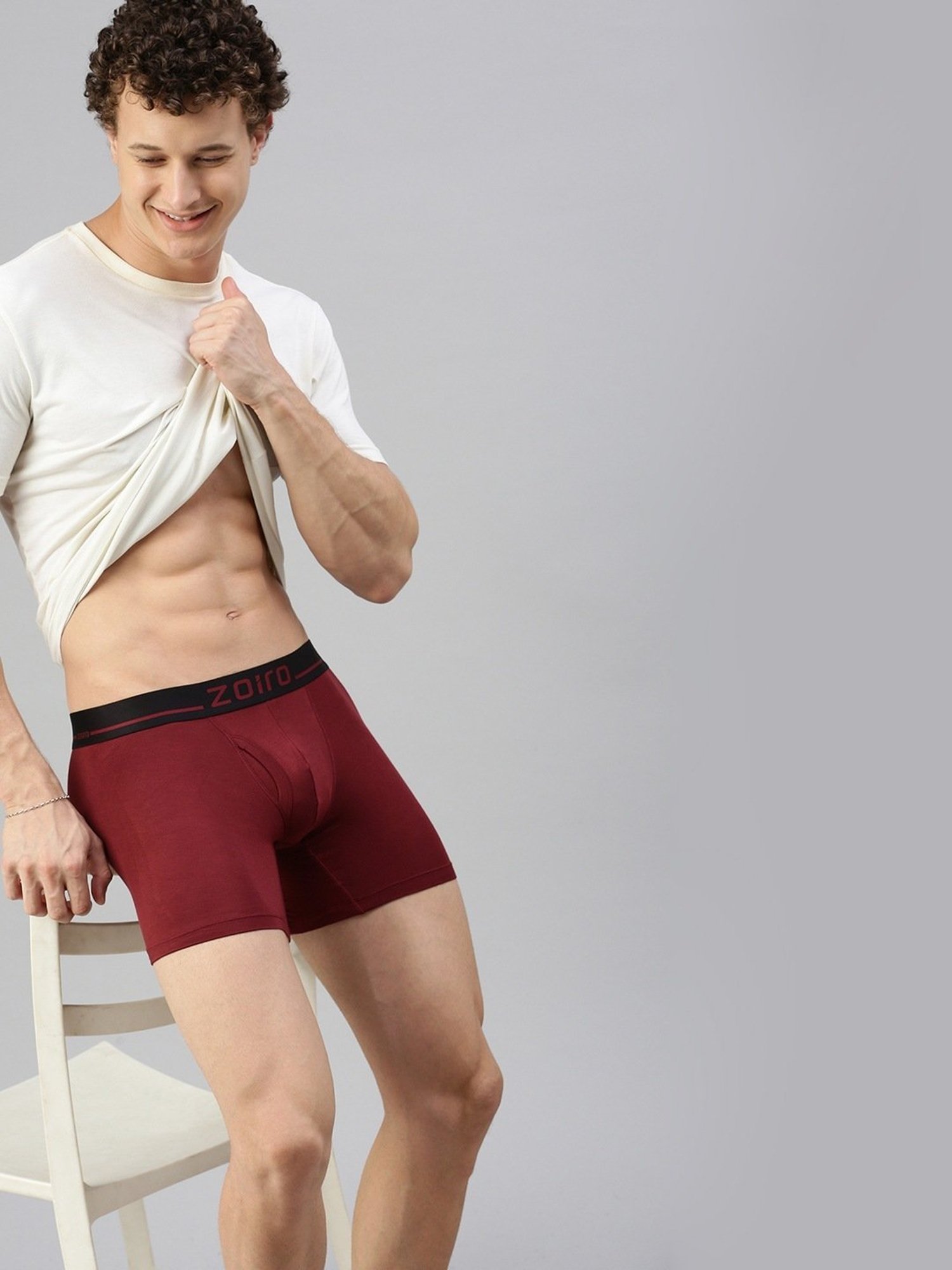 Zoiro Qube Maroon Regular Fit Trunks