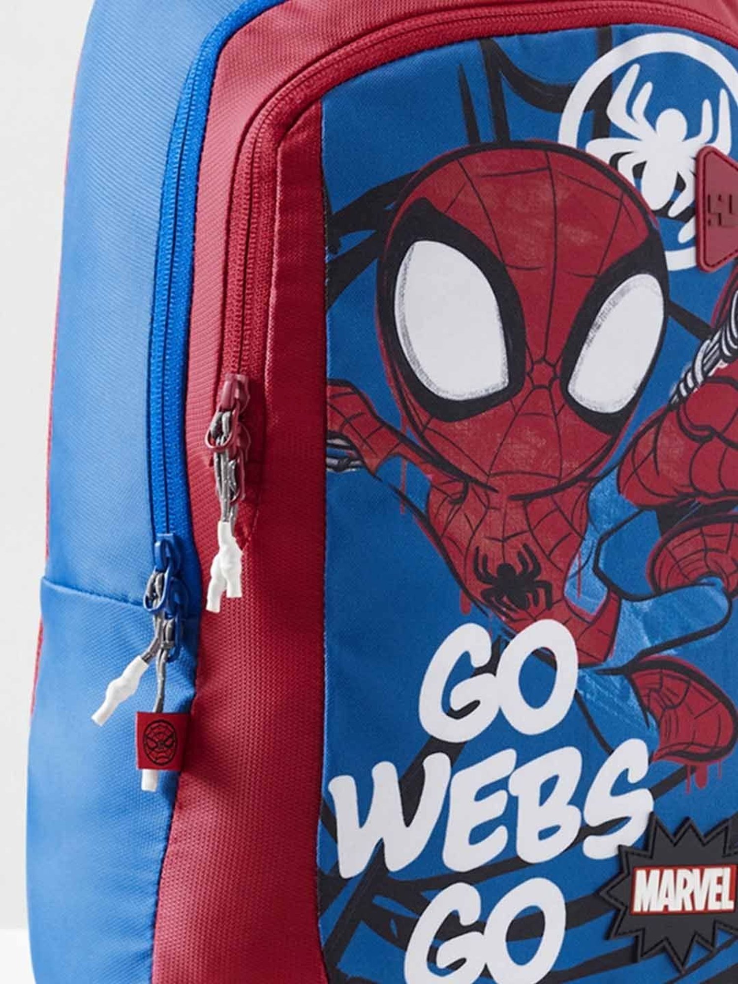 Wiki Back to School Champ 2 Red & Blue Polyester Printed Backpack - 16 Ltrs