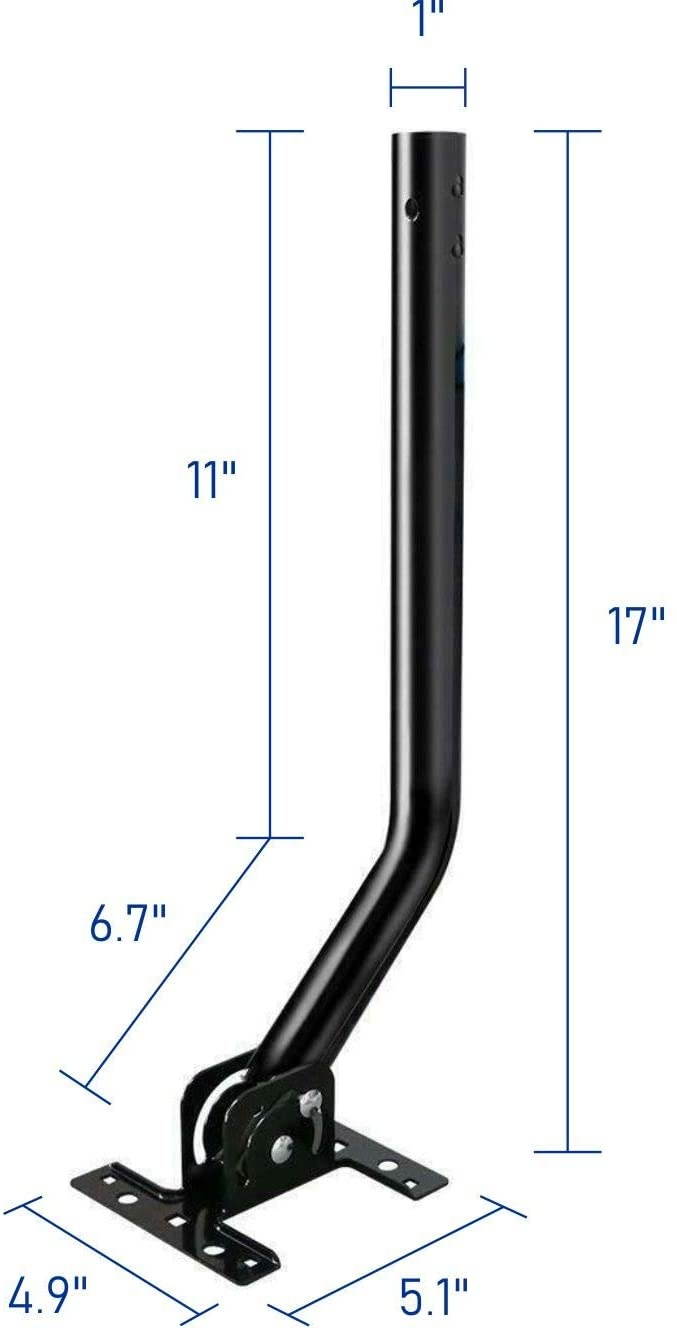 Five Star Adjustable Mounting Pole Antenna Mount Outdoor TV Antenna Universal Weather Proof Attic Mount Brackets, Easy Installation and Solid Structure