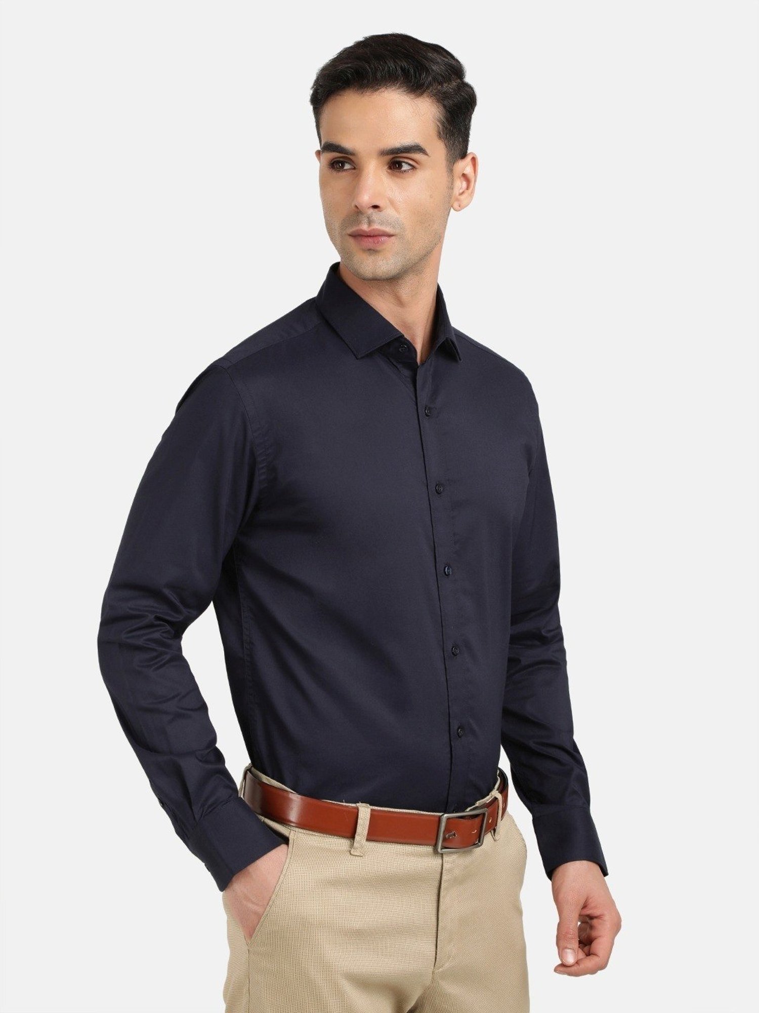 Ivoc Navy Slim Fit Shirt