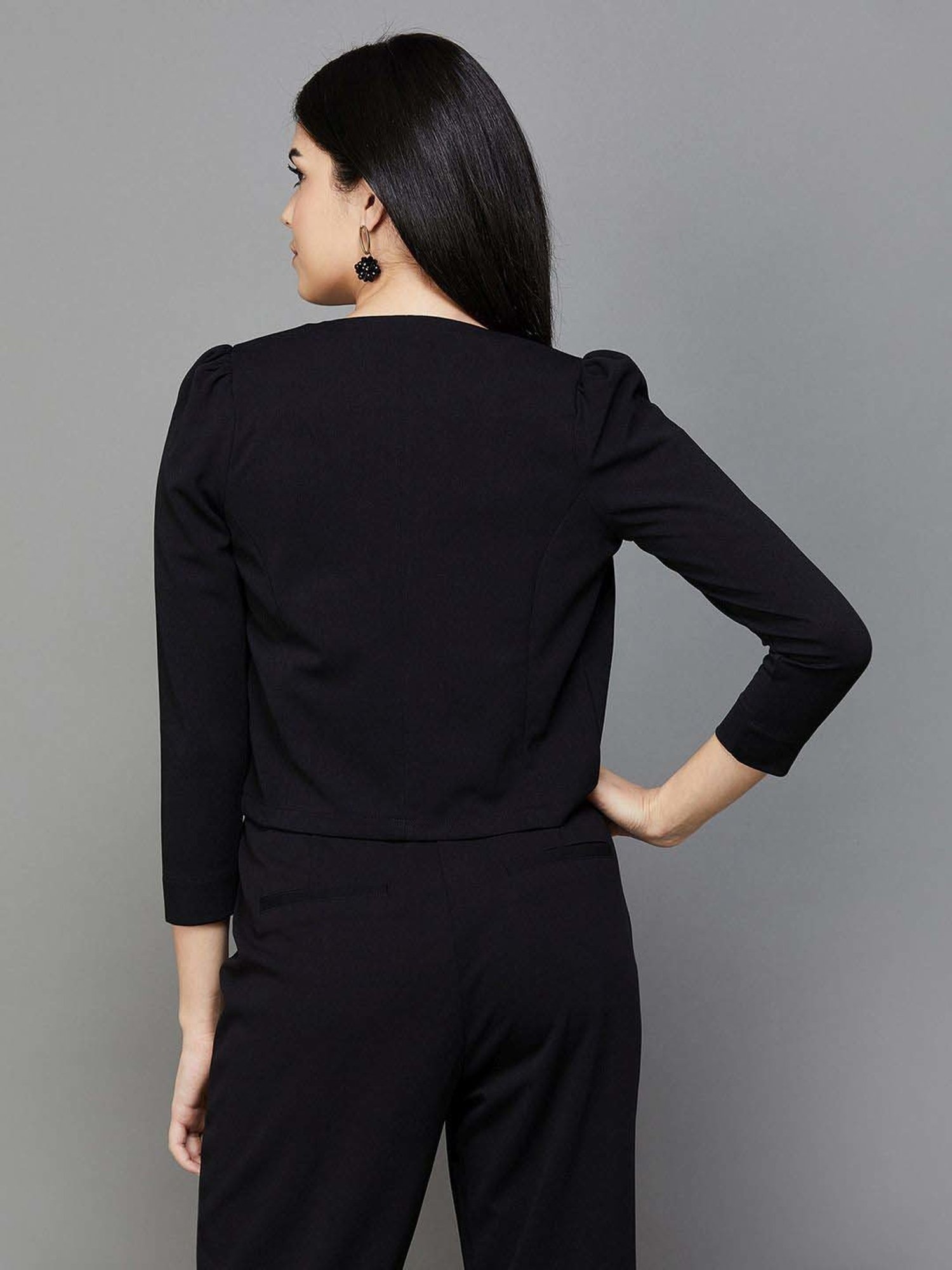 Code by Lifestyle Black Plain Shrug