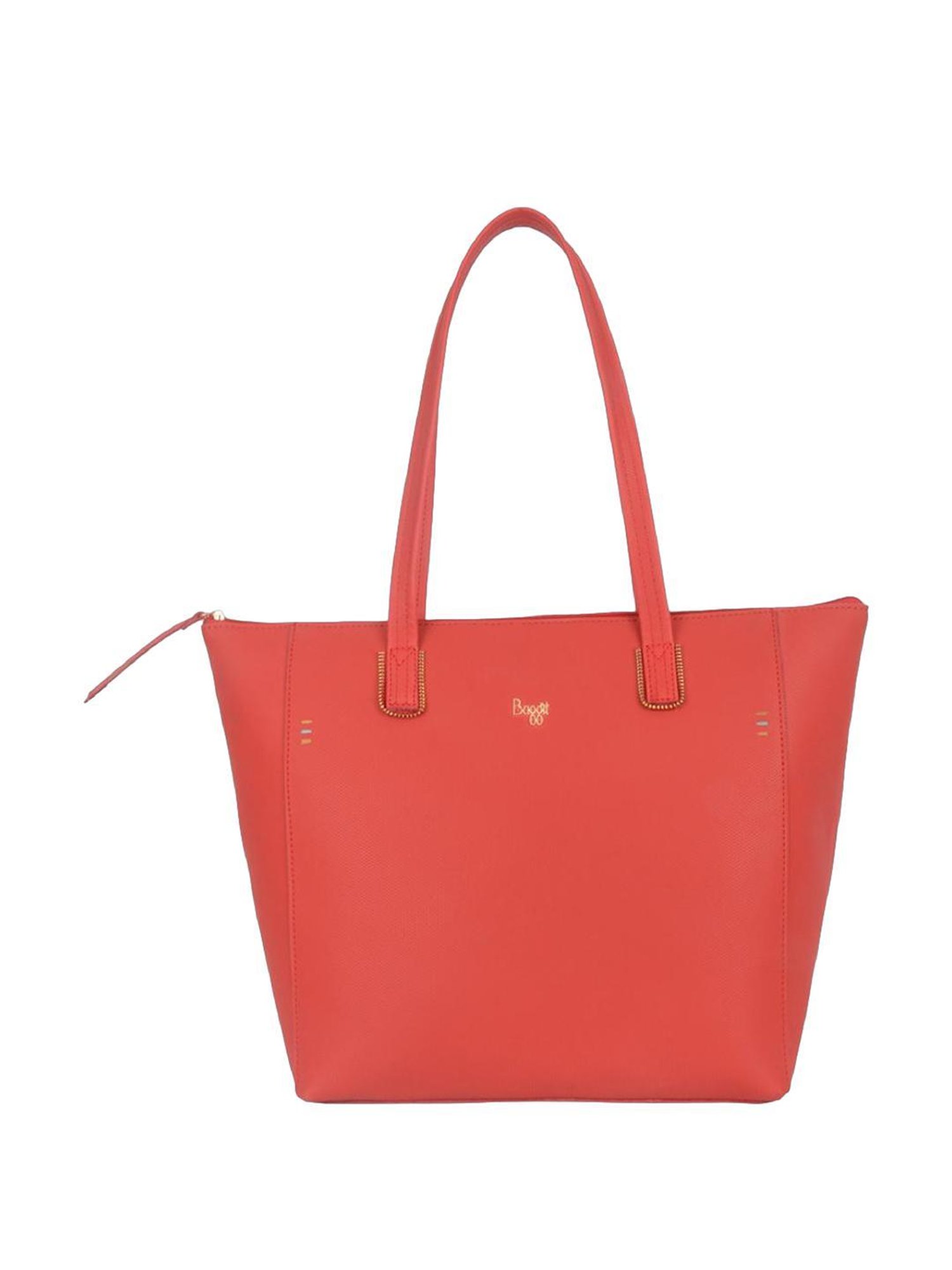 Baggit Baelfire Arabia Red PU Solid Tote Handbag