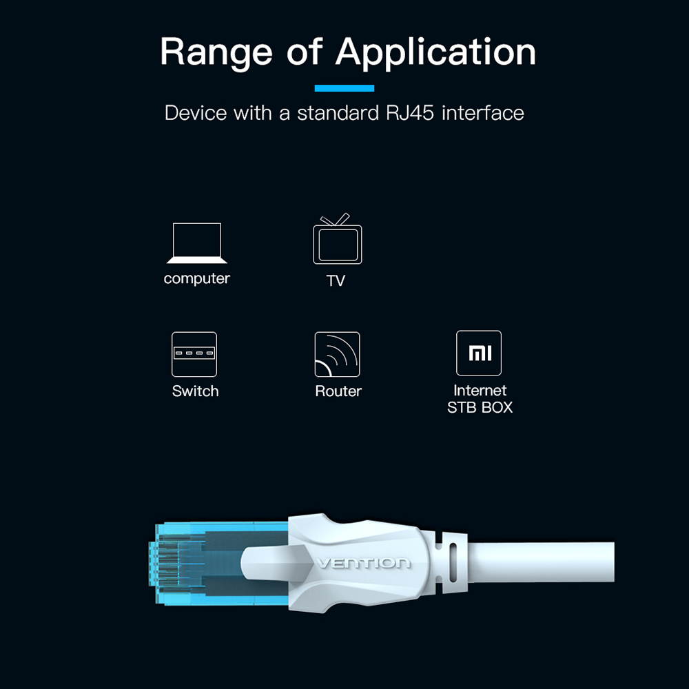 Vention VAP-A10-S2500 Network Cable High-quality 25.0m High-speed Cat5E 100Mbps RJ45 Network LAN Cable Internet Flat Network Cable
