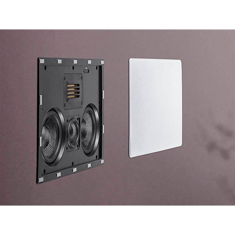 3-Way Carbon Fiber in-Wall Speaker Center Channel - Dual 5.25-inch (Single) with Ribbon Tweeter - Amber Series Black