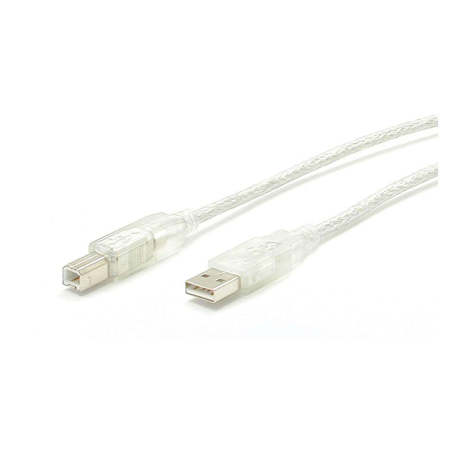 10 ft Transparent USB 2.0 Cable - A to B