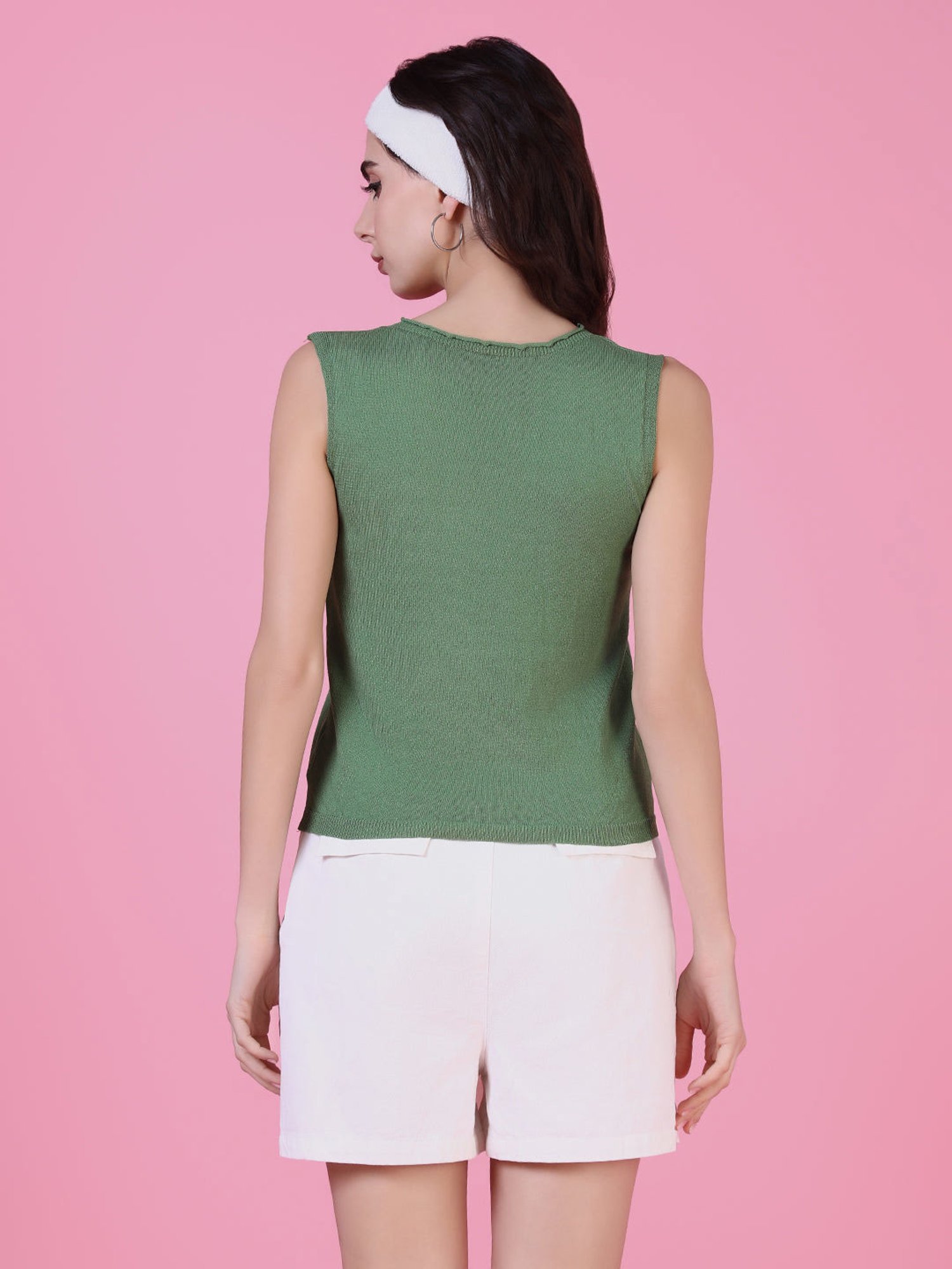 SHOWOFF Green Regular Fit Top