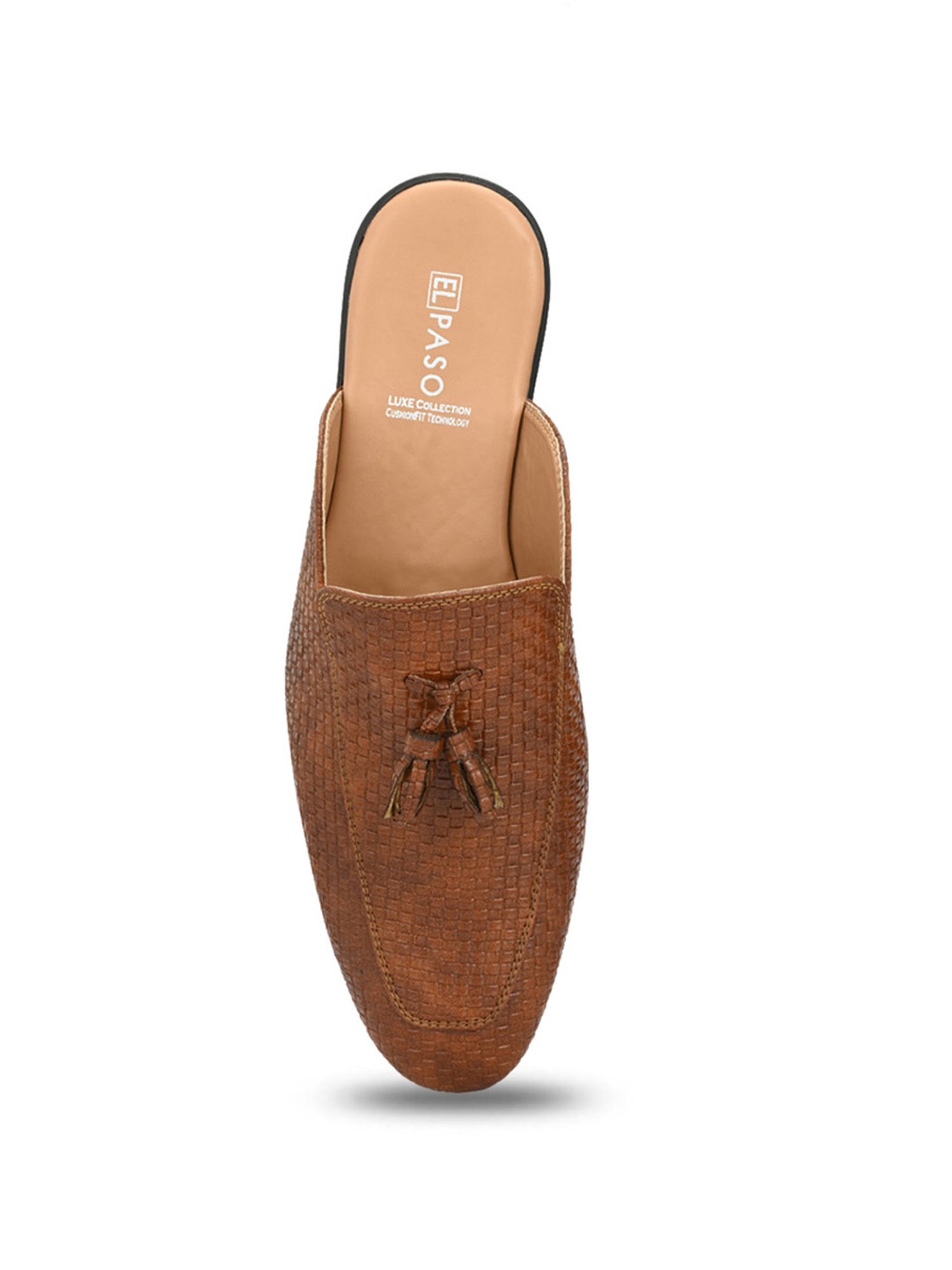 El Paso Men's Tan Mule Shoes