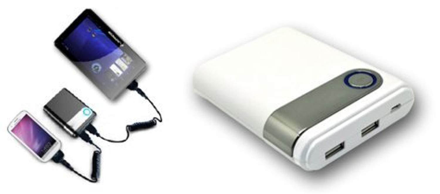 diablotek universal 8800 mah portable usb battery pack, mini usb & micro usb tips included & many more
