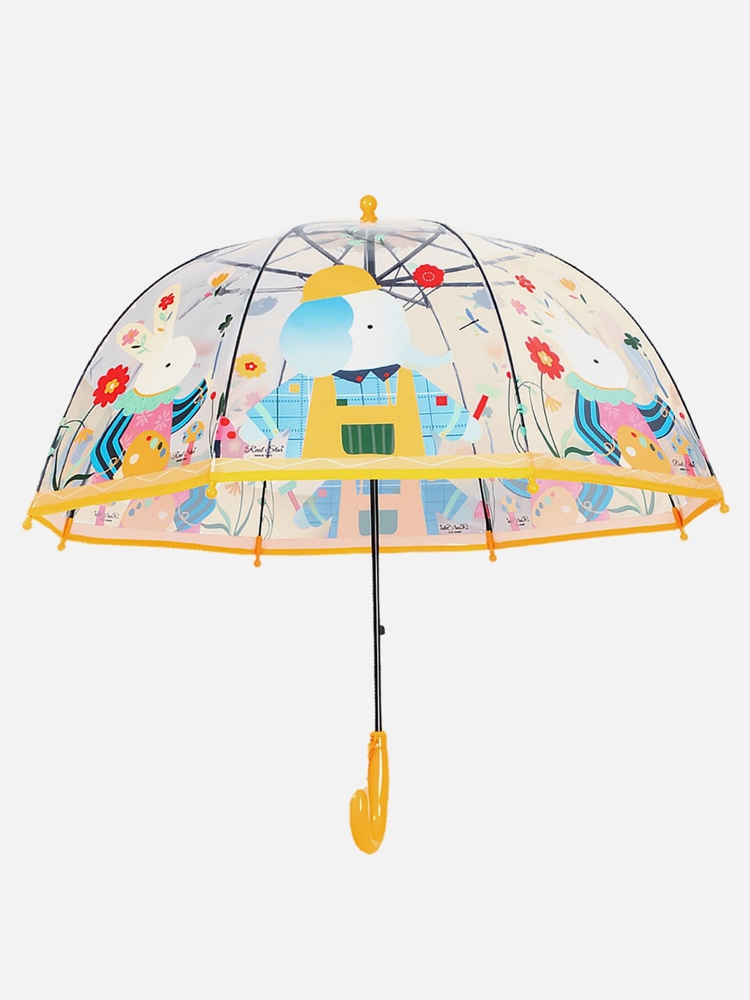Little Surprise Box Yellow Polyester Printed 2 Fold Umbrella