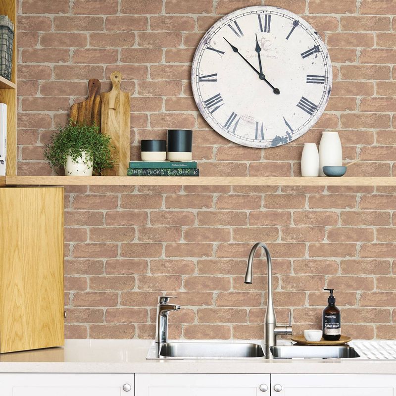 Brewster Old Town Brick Peel & Stick Wallpaper