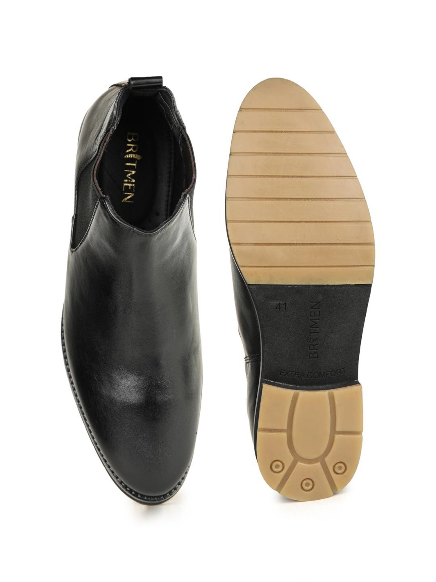 Britmen Men's Black Chelsea Boots