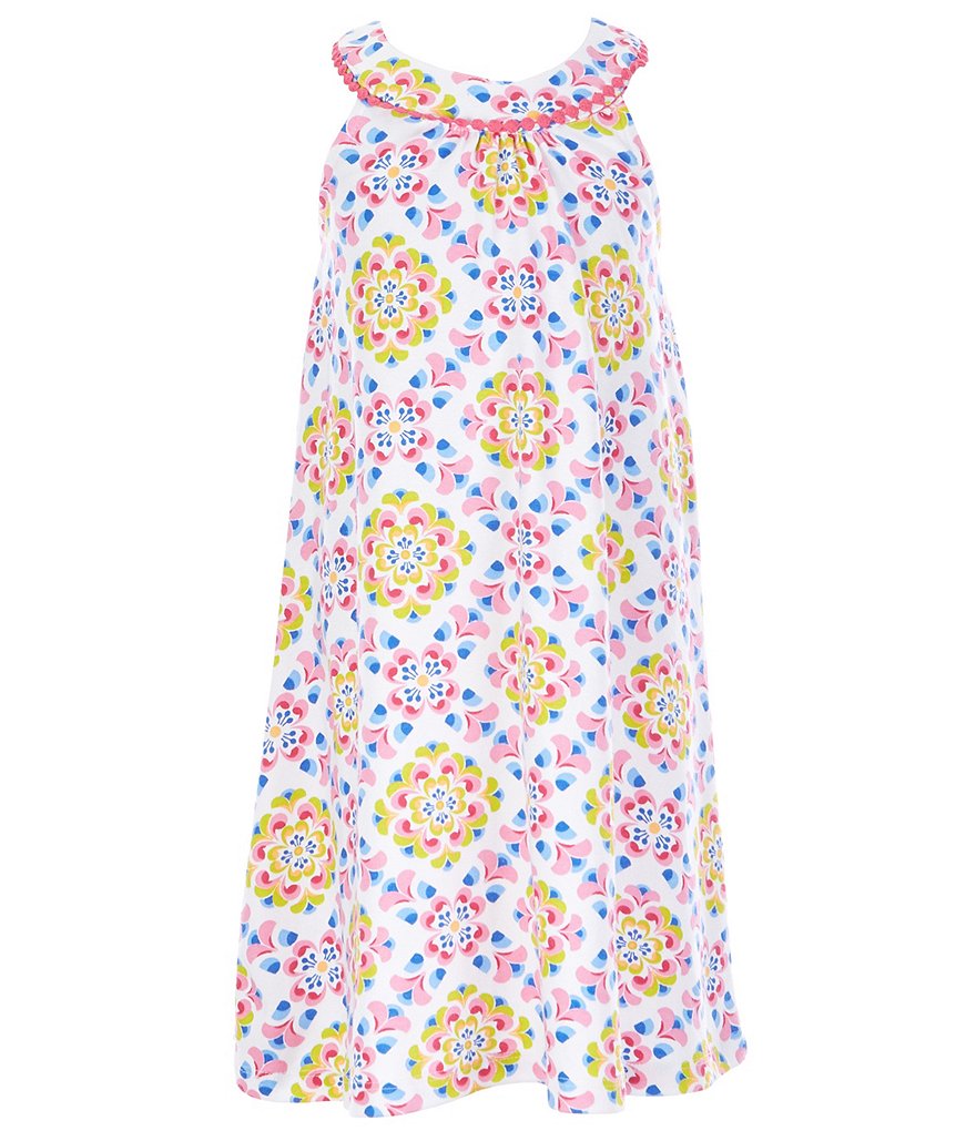 Rare Editions Little Girls 2T-6X Geometric Trapeze Dress