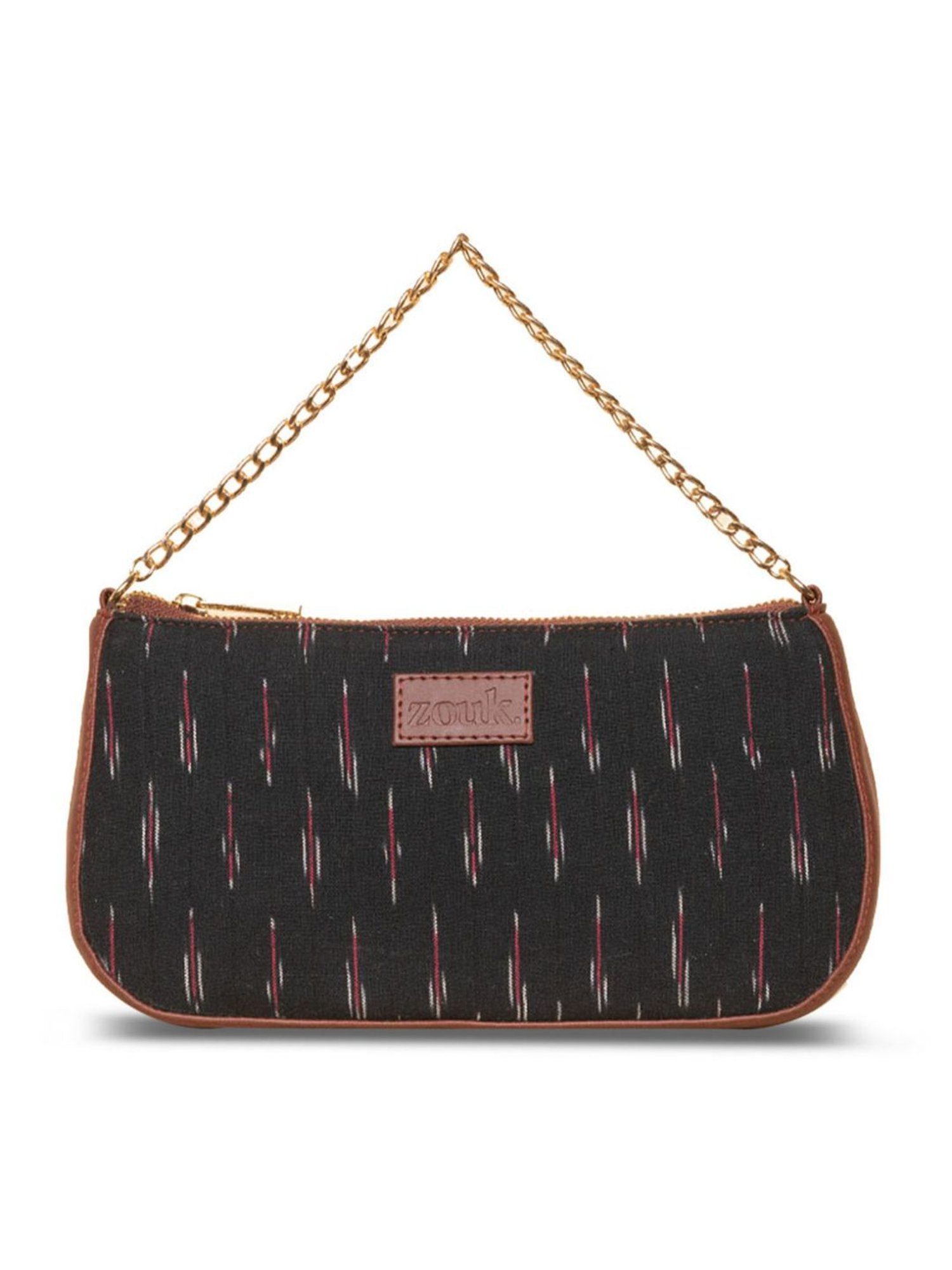ZOUK Black Printed Shoulder Bag