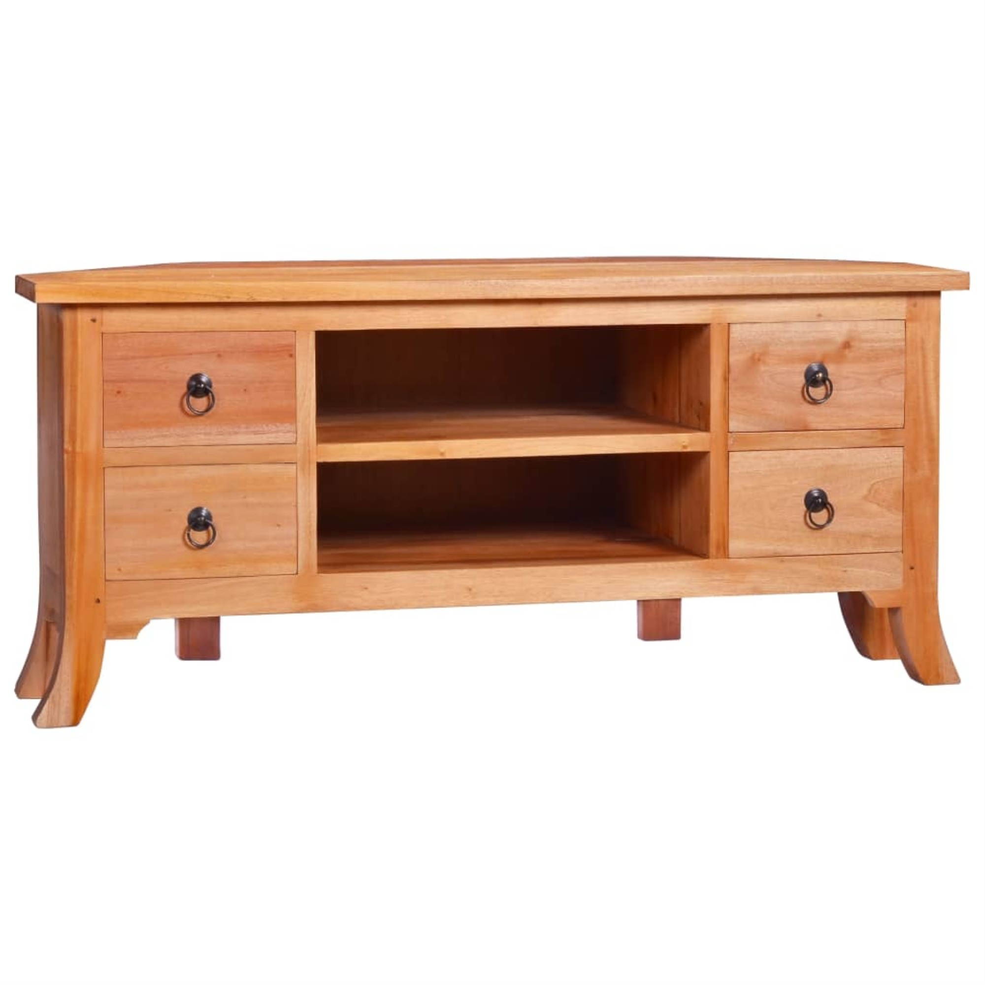 vidaXL Solid Mahogany Wood TV Cabinet Stand Unit Lowboard Hifi Side Cabinet