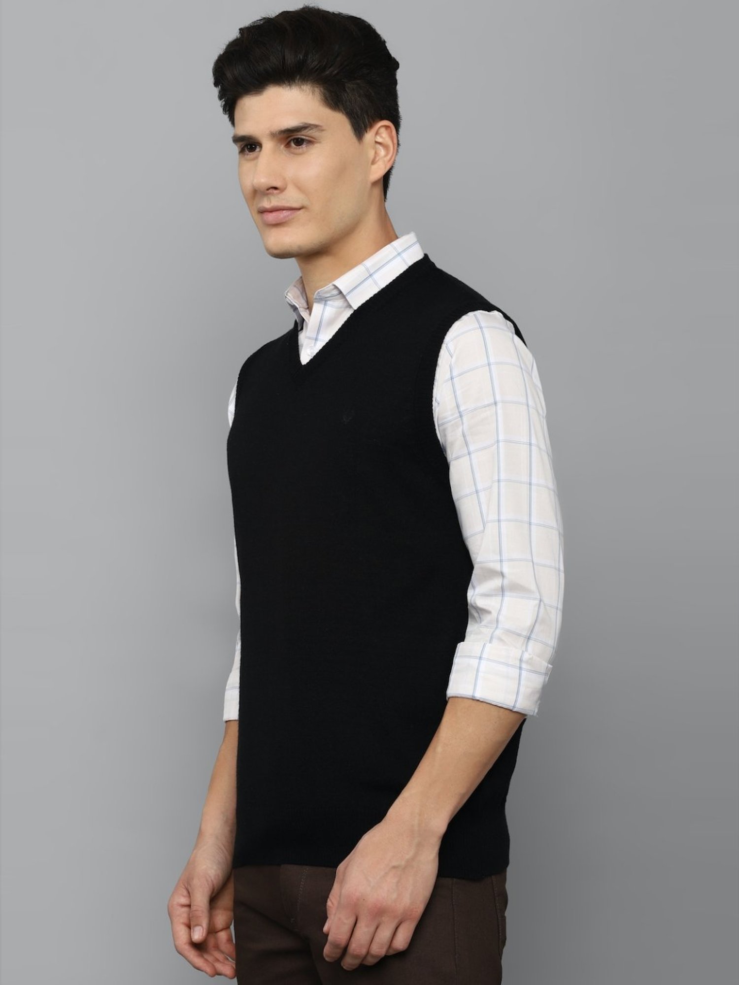 Allen Solly Black Regular Fit Sweater