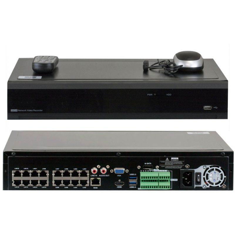 GW 5 Megapixel IP Camera PoE System, 8 Channel H.265 HEVC NVR w/ 4K Output, 8 x 5MP Full HD (2592 x 1920p) Digital WDR Power Over Ethernet Water Proof 130 Ft Night Vision Bullet IP Camera (2TB HDD)